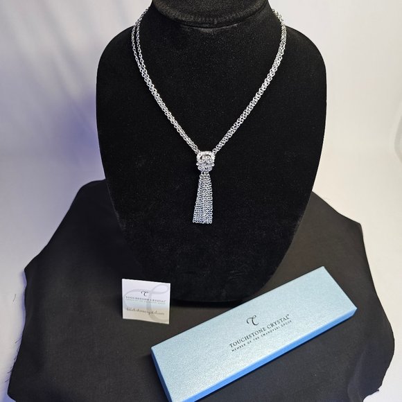 Bella Fringe Necklace - Touchstone Crystals by Swarovski - Picture 1 of 8